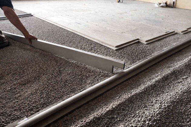 Réalisation d’une chape sèche