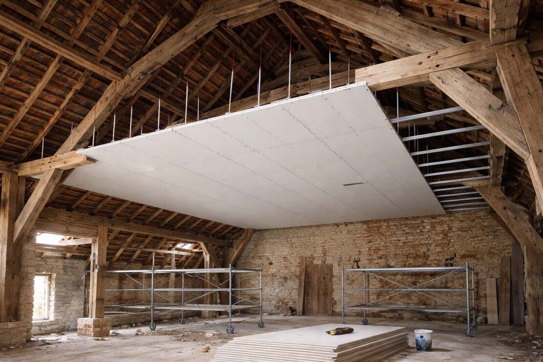 Plafond technique à haute résistance au feu